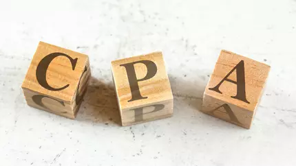 Wooden blocks spelling CPA